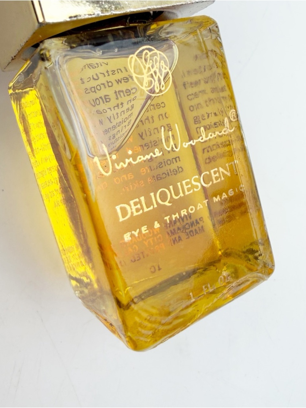 Vintage 70s Viviane Woodard Deliquescent Eye & Throat Magic Oil 1 oz New Box
